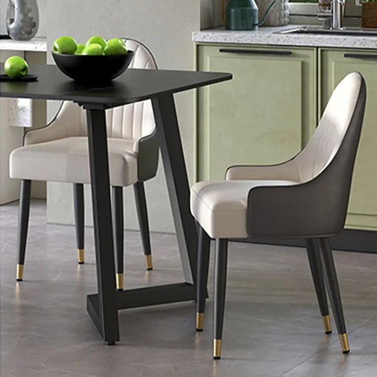 Elegant Faux Leather Dining Chair Set - Modern Comfort and Style fmsf-768