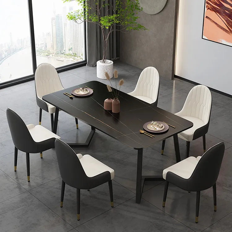 Elegant Faux Leather Dining Chair Set - Modern Comfort and Style fmsf-768