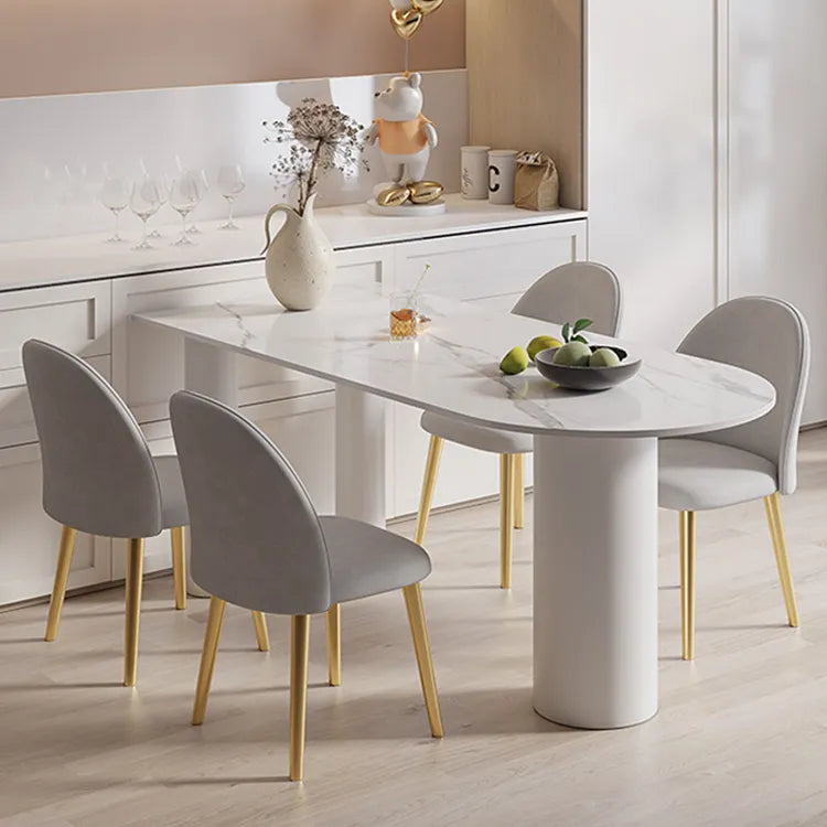 Modern Gray Velvet Dining Chair with Gold Legs - Elegant Home Accent Seating fmsf-772-ch