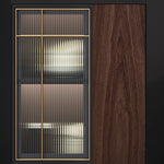 Stylish Multi-layer Board and Glass Cabinet with Stainless Accents – Perfect for Modern Living Spaces fmsjj-4200