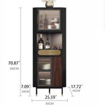 Stylish Multi-layer Board and Glass Cabinet with Stainless Accents – Perfect for Modern Living Spaces fmsjj-4200