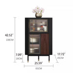 Stylish Multi-layer Board and Glass Cabinet with Stainless Accents – Perfect for Modern Living Spaces fmsjj-4200