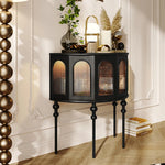 Elegant Beech Wood & Glass Cabinet for Stylish Home Decor fmsjj-4206