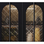 Elegant Beech Wood Cabinet with Intricate Glass Design fmsjj-4207