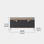 Luxury Marble & Stainless Steel Cabinet: Enhance Your Space fmsjj-4210