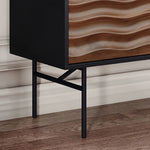 Modern Solid Wood Multi-layer Cabinet with Unique Wave Design fmsjj-4215