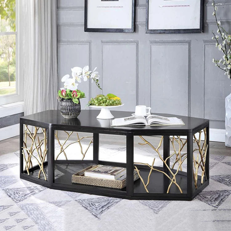 Elegant Solid Wood Multi-layer Tea Table - Modern Centerpiece for Stylish Living Rooms fmsjj-4217