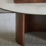 Modern Sintered Stone Glass Coffee Table - Stylish Multi-Layer Board Design for Chic Living Rooms fmus-4077