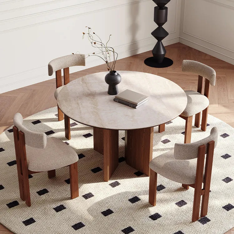 Modern Sintered Stone Dining Table with Multi-Layer Board Design - Elevate Your Dining Experience fmus-4081