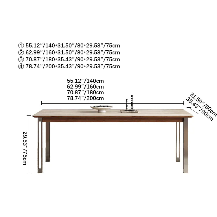 Modern Sintered Stone Dining Table with Stainless Steel Frame – Sleek Multi-layer Design for Contemporary Spaces fmus-4087