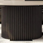 Modern Sintered Stone Coffee Table with Glass and Ash Wood Details fmus-4088