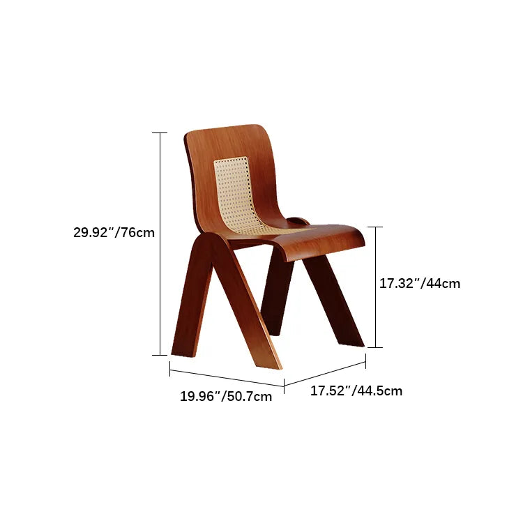 Rattan Weaving Oak Dining Chair Set - Stylish and Durable Seating for Your Home fmus-4093