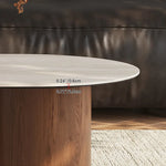 Modern Sintered Stone Coffee Table with Glass and Multi-layer Design for Stylish Living Rooms fmus-4094