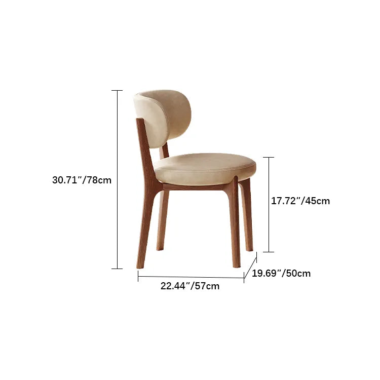 Modern Ash Wood Dining Chair with PU Leather Upholstery - Elegant Seating for Any Space fmus-4096