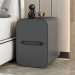 Modern Pine Nightstand with PU Leather Finish - Stylish Storage Solution for Your Bedroom fmxjs-5340