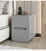 Modern Pine Nightstand with PU Leather Finish - Stylish Storage Solution for Your Bedroom fmxjs-5340