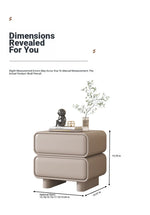 Modern Black Pine Nightstand with PU Leather Finish - Stylish Storage for Bedroom fmxjs-5343