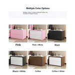 Modern Pine Nightstand with Sintered Stone Top and PU Leather Finish - Stylish Storage Solution for Your Bedroom fmxjs-5344