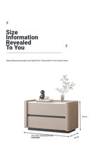 Modern Pine Nightstand with Sintered Stone Top and PU Leather Drawer - Stylish Storage Solution for Your Bedroom fmxjs-5346