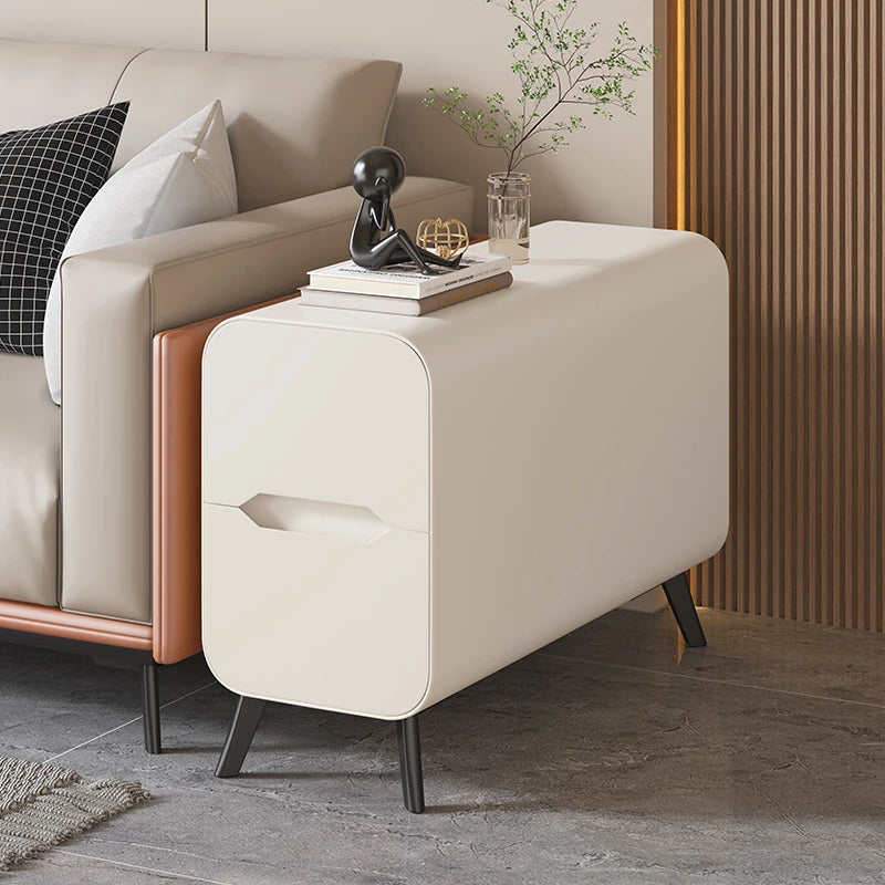 Stylish Pine & PU Leather Coffee Table with Modern Design and Storage Solutions fmxjs-5347