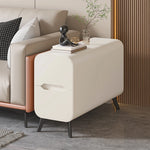 Stylish Pine & PU Leather Coffee Table with Modern Design and Storage Solutions fmxjs-5347