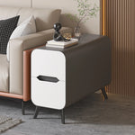 Stylish Pine & PU Leather Coffee Table with Modern Design and Storage Solutions fmxjs-5347