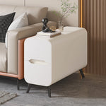 Stylish Pine & PU Leather Coffee Table with Modern Design and Storage Solutions fmxjs-5347