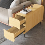 Stylish Pine & PU Leather Coffee Table with Modern Design and Storage Solutions fmxjs-5347