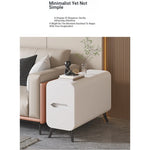 Stylish Pine & PU Leather Coffee Table with Modern Design and Storage Solutions fmxjs-5347