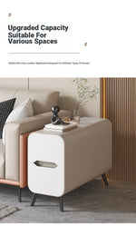 Stylish Pine & PU Leather Coffee Table with Modern Design and Storage Solutions fmxjs-5347