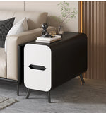 Stylish Pine & PU Leather Coffee Table with Modern Design and Storage Solutions fmxjs-5347