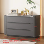 Sleek Pine Sintered Stone Cabinet with PU Leather Touch - Modern 3-Drawer Storage Solution for Contemporary Home Decor fmxjs-5348