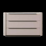 Sleek Pine Sintered Stone Cabinet with PU Leather Touch - Modern 3-Drawer Storage Solution for Contemporary Home Decor fmxjs-5348