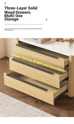 Sleek Pine Sintered Stone Cabinet with PU Leather Touch - Modern 3-Drawer Storage Solution for Contemporary Home Decor fmxjs-5348