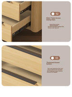 Sleek Pine Sintered Stone Cabinet with PU Leather Touch - Modern 3-Drawer Storage Solution for Contemporary Home Decor fmxjs-5348