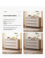 Sleek Pine Sintered Stone Cabinet with PU Leather Touch - Modern 3-Drawer Storage Solution for Contemporary Home Decor fmxjs-5348