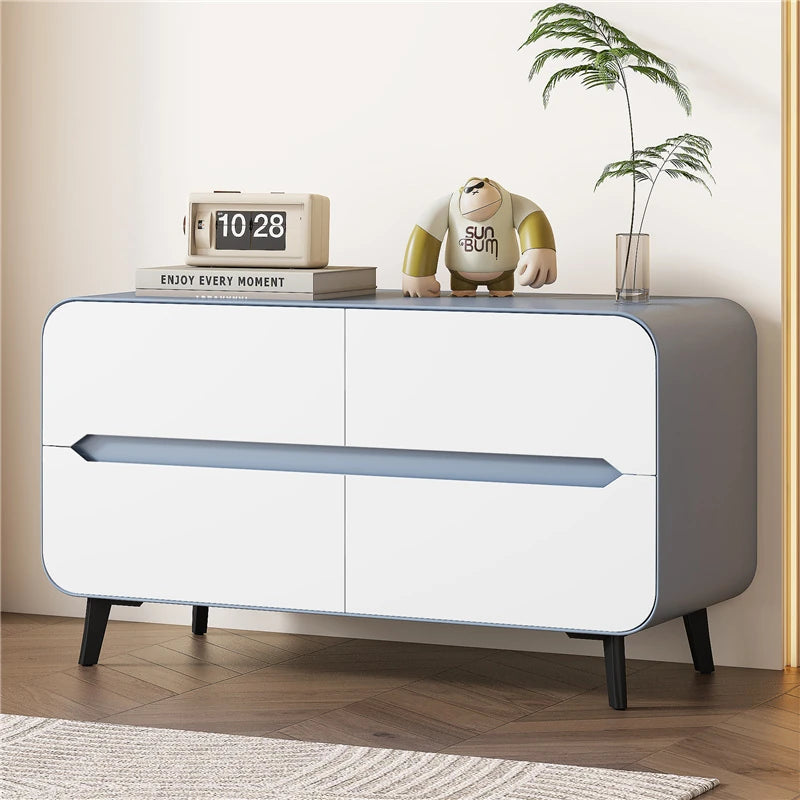 Modern Pine PU Leather Cabinet with Sleek Design and Ample Storage - Perfect for Home Decor and Organization fmxjs-5349