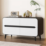 Modern Pine PU Leather Cabinet with Sleek Design and Ample Storage - Perfect for Home Decor and Organization fmxjs-5349