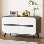 Modern Pine PU Leather Cabinet with Sleek Design and Ample Storage - Perfect for Home Decor and Organization fmxjs-5349