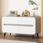 Modern Pine PU Leather Cabinet with Sleek Design and Ample Storage - Perfect for Home Decor and Organization fmxjs-5349