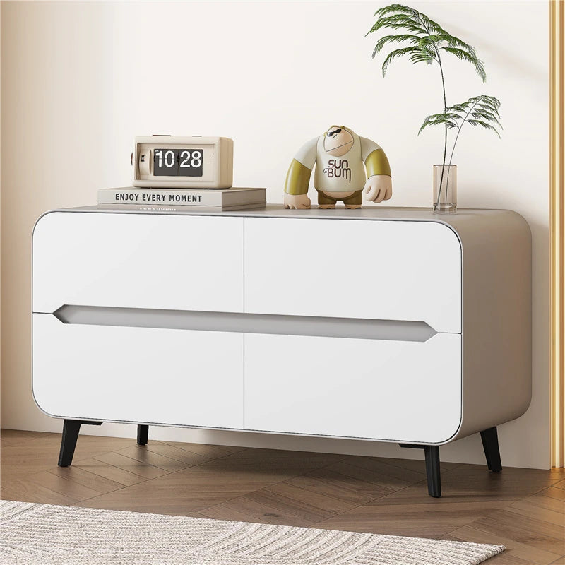 Modern Pine PU Leather Cabinet with Sleek Design and Ample Storage - Perfect for Home Decor and Organization fmxjs-5349