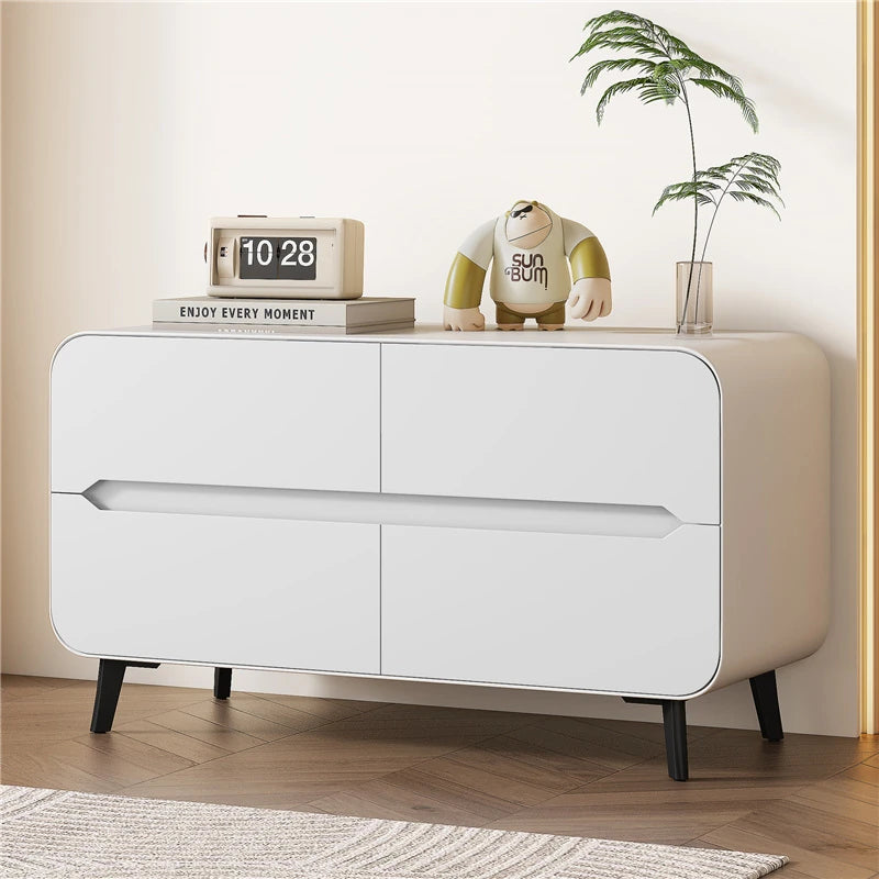 Modern Pine PU Leather Cabinet with Sleek Design and Ample Storage - Perfect for Home Decor and Organization fmxjs-5349