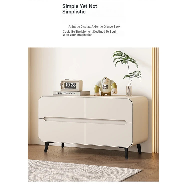 Modern Pine PU Leather Cabinet with Sleek Design and Ample Storage - Perfect for Home Decor and Organization fmxjs-5349