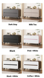 Modern Pine PU Leather Cabinet with Sleek Design and Ample Storage - Perfect for Home Decor and Organization fmxjs-5349