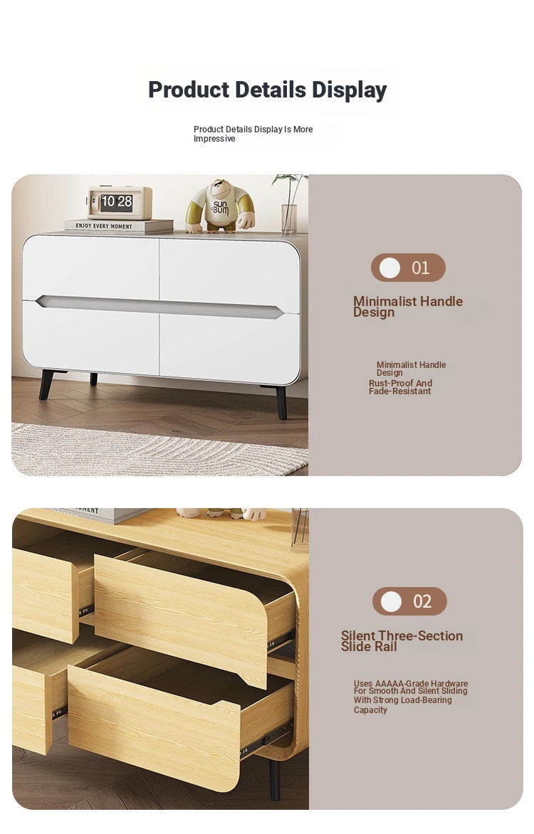 Modern Pine PU Leather Cabinet with Sleek Design and Ample Storage - Perfect for Home Decor and Organization fmxjs-5349