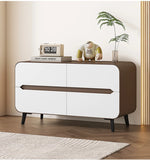 Modern Pine PU Leather Cabinet with Sleek Design and Ample Storage - Perfect for Home Decor and Organization fmxjs-5349