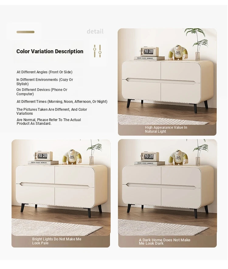 Modern Pine PU Leather Cabinet with Sleek Design and Ample Storage - Perfect for Home Decor and Organization fmxjs-5349