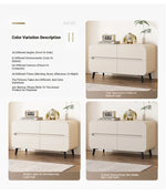 Modern Pine PU Leather Cabinet with Sleek Design and Ample Storage - Perfect for Home Decor and Organization fmxjs-5349