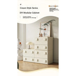 Stylish Pine Multi-Layer Board Cabinet with Synthetic Leather Finish - Modern Storage Solution for Any Space fmxjs-5350