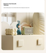 Stylish Pine Multi-Layer Board Cabinet with Synthetic Leather Finish - Modern Storage Solution for Any Space fmxjs-5350